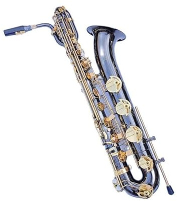 SCTOU Saxophon Hochwertiges Bariton-E-Saxophon Aus Messing, Schwarz Vernickelt, Saxophon-Musikinstrumente Mit Mundstücketui