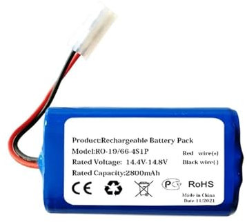 HOexs RS-RT900866 CMICR18650F5-4S1P, Batterie Li-ION, Compatible for Tefal, Explorer Série 20 40 Robot Aspirateur (Color : 2800mAh Battery)