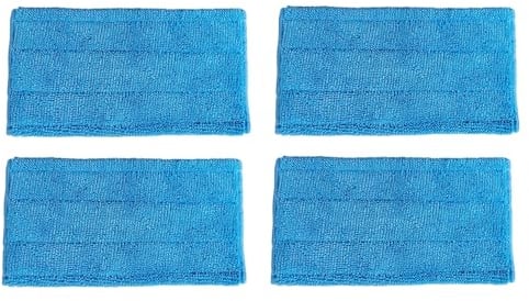 Bluwhale 4 PCS Reusable Mop Refill Pads Compatible with Flash Power mop, Refill Pads for Flash Power mop - Washable Mop Pads for Wet and Dry Sweeping