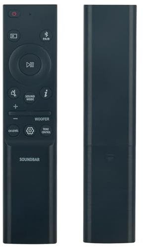 AH81-15498A Replacement Remote Commander Compatible for Samsung B-Series 2.1CH/3.1CH/4.1CH Soundbar Sound Bar Subwoofer HW-C450 HW-B57C HW-B550/ZA HW-B550 HW-B650 HW-B430 HW-B43M HW-B450 PS-WB40T