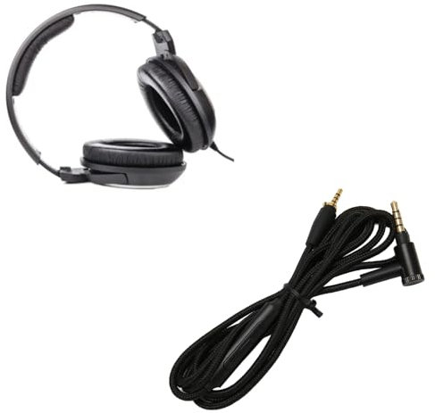Gigicial Ersatz-Audio-Upgrade-Kabel, Kompatibel Mit Senn-heiser URBA-NITE XL, Kopfhörer-Audiokabel Mit 3,5-mm-Adapter, 4,9 Fuß Lang (mit Mikrofon)