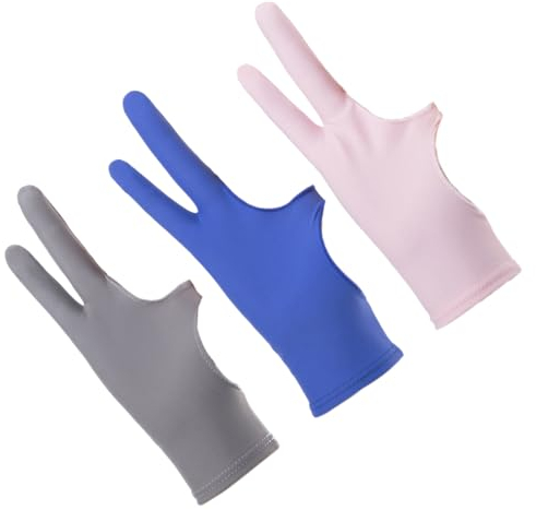 OUDQFCJ 3 pcs Gants de dessin gants d'art numérique pour planches à dessin gants de dessin numérique