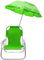Sedia a sdraio con ombrellone per bambini sediolina richiudibile relax da mare spiaggia piscina (VERDE)