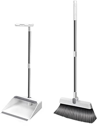 LVUNZJCA Set Scopa e Paletta Set spazzatrice Scopa for Paletta Scopa for Uso Domestico Antivento e Set for Paletta per Spazzare