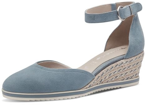 Tamaris Damen Klassische Ballerinas, Frauen Flats,Comfort Lining,TOUCHit-Fußbett,Slip-ons,klassisch elegant,Ballerinen,Light Blue,38 EU