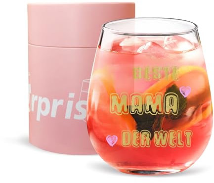 DONGSHANGIFT Beste Mama Aller Zeiten Weinglas - Einzigartige Geschenke für Frauen