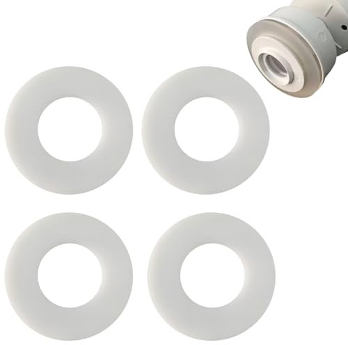 4 Pack 816.418.00.1 Flush Valve Base Sealing Washer Replacement, Toilet Flush Valve Sealing Disc Drain Valve Water Stop Silicon Ring Parts, Toilet Cistern Seal Repair Cistern Seal Diaphragm (White)