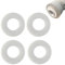 4 Pack 816.418.00.1 Flush Valve Base Sealing Washer Replacement, Toilet Flush Valve Sealing Disc Drain Valve Water Stop Silicon Ring Parts, Toilet Cistern Seal Repair Cistern Seal Diaphragm (White)