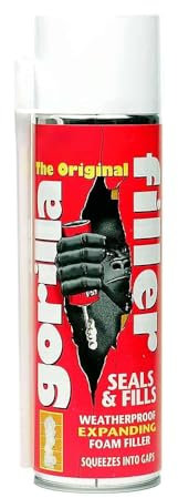 ANGIX 2 x Gorilla Filler 500ml Weatherproof Expanding Foam Filler, Airtight Securely Seals & Fills, Suitable for Gaps, Cracks, Cavities, DIY & Construction Projects