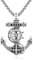 DAYLINLOVE Anker Halskette 925 Sterling Silber Seil Anker Anhänger Halsketten Kompass Halskette Wikingerschmuck Geschenke für Männer