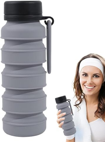 Bottiglia d'acqua pieghevole in silicone, bottiglia d'acqua espandibile - Bottiglie d'acqua a tenuta stagna di grande capacità - Bottiglie d'acqua da viaggio, borraccia per bambini, bottiglia d'acqua