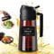 Lifhety Pulvérisateur d'huile pour Cuisine, 2 en 1 Spray Huile Cuisine Blocage de la lumière Dark, Distributeur huile d'olive 470 ml/16oz, Vaporisateur en verre pour Air Fryer, Cuisson, BBQ