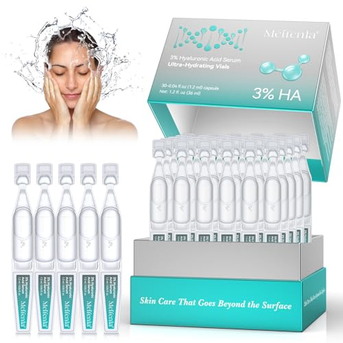 Hyaluronsyra Serumrör, Hyaluronsyra, Hyaluronsyra Ansiktsserum, Anti-Åldrande serum för ansikte Engångsflaskor Hudvård för torr & känslig hud (1,2 ml)*30