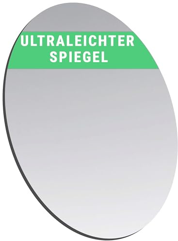 Falkenhorn Handspiegel – doppelseitiger, ultraflacher Acryl-Spiegel in ovaler Form, ideal für Basteln, Kinder, Kosmetik, DIY, Geldbörse und Reisen – 7,0 × 9,0 cm (oval), 1 Stück