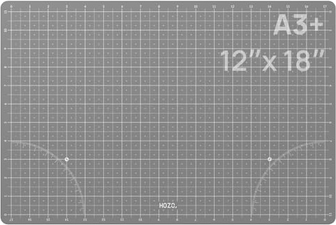 HOZO Nano Schneidmatte für NeoBlade, 45 x 30 cm Selbstheilende Schneidematte, Klebstofffrei & Umweltfreundlich, Hitzebeständig, Mit cm- & Zoll-Skala, Langlebig für Basteln, DIY, 3D-Druck & Modellbau
