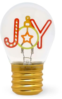 Legami - Table Lamp Bulb, for Indoor Use Only, USB Rechargeable, Wireless, Joy Theme, 6.8 x 10.5 cm