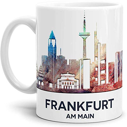 Tassendruck Frankfurt-Tasse Skyline - Kaffeetasse/Mug/Cup - Qualität Made in Germany