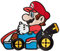 Mario Kart Aufnäher (80 mm) Super Mario Brothers bestickt zum Aufbügeln oder Aufnähen, Kostüm, Cosplay, Souvenir