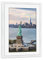 artboxONE Poster mit Rahmen weiß 45x30 cm Trend Sunset Over The Statue of Liberty von Matteo Colombo