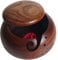 MKNZOME Handmade Yarn Bowl, 6.3 Inches Rosewood Crafted Wooden Portable Yarn Storage Bowl with Lid Knitting Crochet Accessories Wool Holder for Crochet Knitting Home Decor