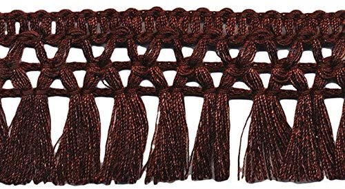 1m Fransenborte 32mm Meterware 26 Farben Quastenborte Zierborte Farbwahl