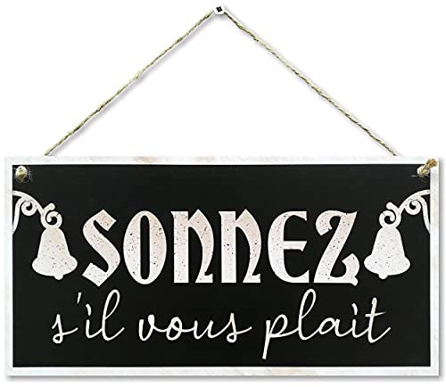 CARISPIBET Sonnez | enseignes pour la maison décoration pour chez vous panneaux décoratives décor de l'interieur 15 x 30 cm