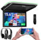 XTRONS Android Car Overhead Player 15.6 IPS Touch Screen Octa-Core Car Roof Mount Monitor Built-in Stereo Speakers Support HDR10+ 8K Video, Bluetooth, WiFi, HDMI/RCA Input w 2pcs IR Headphones(Black)