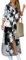 OMZIN Women's Summer Casual Button Down Cardigans Short Sleeve Lapel Neck Blouse Shirt Dress Tie Dye Blk XXL