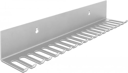 Delock Kabelhalterung 318 x 65 mm zur Wandmontage grau