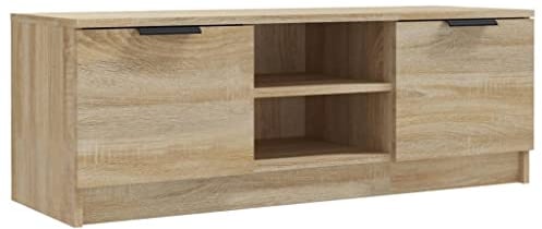 vidaXL TV Cabinet Living Room Furniture Sideboard TV Stand Unit Console Entertainment Centre Media Cabinet with Shelf Sonoma Oak Engineered Wood