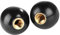 Ymiko Lot de 5 Boutons à Bille Filetés, Filetage Femelle M6, Poignée en Bakélite Noire, Bouton à Bille Thermodurcissable pour équipement D'exercice, Machines, Vannes, Robinets