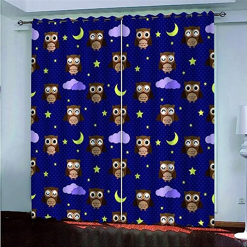 2-Teiliges Set Digital Bedruckte Verdunkelungsvorhänge 150 X 166 cm (B X H) Cartoon-Tier-AFFE Für Schlafzimmer, Wohnzimmer, Esszimmer, Kinder, Jugendzimmer, Fenster Vorhänge- 3D-Gedruckte Vorhänge