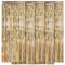5 Stück Champagner Gold Metallic Lametta Vorhänge 1 x 2.5M Folien Fransen Lametta Vorhange Hintergrund für Geburtstag Partydekor Verlobung Hochzeit Weihnachten Neujahr Dekoration (Champagner Gold)