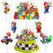 Geburtstag Tortendeko 6 Jahre, 7 Stück Acryl Kuchen Dekoration, Cartoons Cupcake Toppers, Happy Birthday Kuchen Topper, Mini Figuren Tortendeko, Geeignet für Kinder Geburtstage Party, Baby Shower