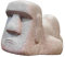 Amosfun Kasten Taschentuchspender Taschentuchetui Desktop-Ornament Osterinsel schreintischorganizer Schreibtisch Organiser Wohnkultur Retro-Dekor Stoffbezug im Moai-Design Papierhalter