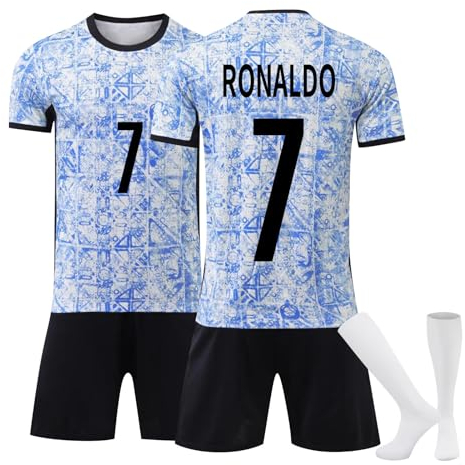 Fußball Trikot Nr.7, Hause/Auswärts 7 Fußball Trikot für Kinder Erwachsener, Nr.7 Fussball Trikot Shorts Socken für Jungen Herren