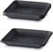 IMJ-Global Set di 5 Sottovasi Quadrati Terra PKWT in Plastica 34x34x4,5 cm da Interno Esterno Colore Nero Design Classici