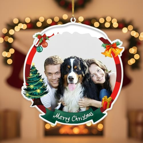 Personalisierte Weihnachtskugel 9cm mit Foto, Groß Christbaumkugel zum Basteln und Dekorieren, Individueller Weihnachtsschmuck mit Bild als Festliche Deko