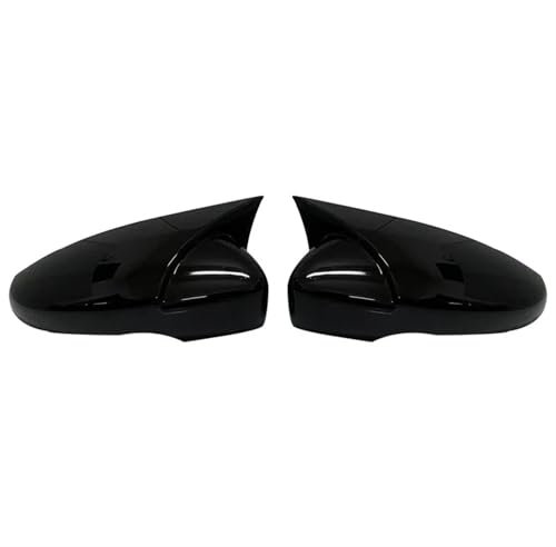 Spiegelkappen Außenspiegel Für VW Für Jetta MK6 Für Passat B7 Für Scirocco Für Beetle CC Für EOS Rückspiegelabdeckung Hinzufügen Von 2X Seitenflügelspiegel-Abdeckkappen Rückspiegelkappe(Glossy Black)