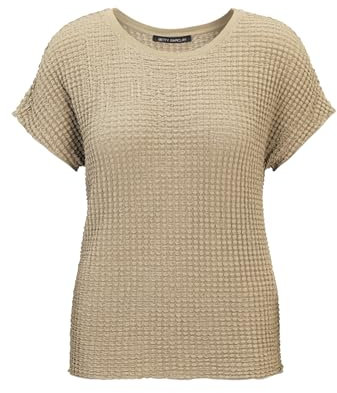 Betty Barclay Damen Strukturshirt mit U-Boot-Ausschnitt 46, Soft Olive