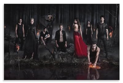 DYHXA The Vampire Diaries TV-Leinwand-Kunst, Wanddekoration, Poster, Zuhause, Bar, Restaurant, Garage, Café, Geschenk, 50 x 75 cm