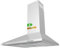 CIARRA' 60 cm Cooker Hood Stainless Steel Chimney Extractor Hood with LED and Recirculating & Ducting System Wall Mounted Range Hood 600 mm Extractor Fan - CAS6201A,Sliver