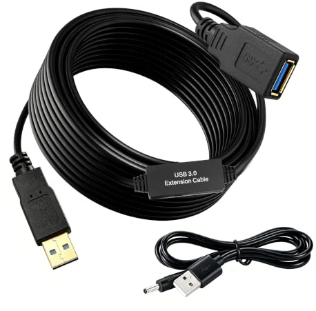 XBOHJOE Cavo di prolunga attivo USB 3.0 da 0,9 m: ripetitore USB con ripetitore di segnale lungo USB 3.0, prolunga A-maschio, cavo A-femmina per webcam Oculus Rift Quest Link Xbox 360 Kinect