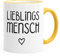 Kaffee-Tasse Lieblingsmensch Geschenk-Tasse Liebe Freundschaft Partner Freundin MoonWorks® gelb unisize