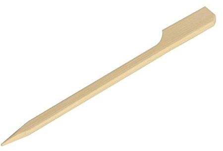 Fiesta Compostable Biodegradable Bamboo Paddle Skewers for Cocktails Barbecue Cocktail Food 90mm / 3 1/2 inch | Pack of 100 | DK397