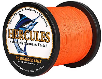 HERCULES Super Cast 100m - 2000m Yards Geflochtene Angelschnur 10lb - 300lb Test für Salzwasser Süßwasser PE Geflecht Fischdraht Superline 8 Stränge
