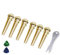 Imelod Gitarre Bridge Pins Pegs Gitarrenparts 6 Stück Messing Kupfer für Akustikgitarre mit Gitarren Brücken-endpin-Ersatzteilen für Gitarre