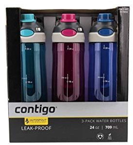 Contigo AUTOSPOUT 24oz 709ml Leakproof Water Bottle 3 Pack AUTOSPOUT 24oz 709ml Leakproof Water Bottle 3 Pack Monaco