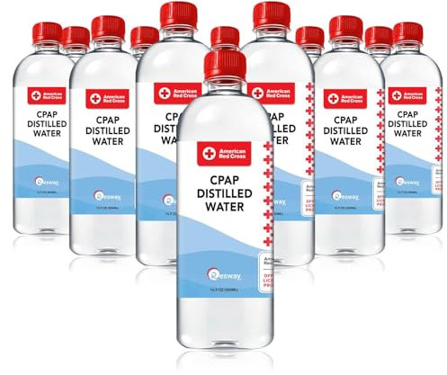 Destilliertes Wasser, CPAP-Flaschen, 450 ml, TSA-geprüft, für Reisen, destillierte Flasche, H20 Aqua