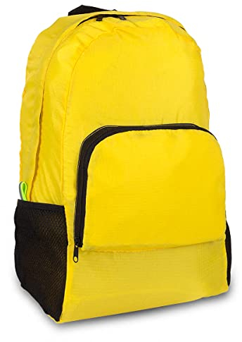 Elite Bags, EMS, Faltbarer Ripstop-Rucksack, Ultraleicht, Mittleres Fassungsvermögen, Gepolstert, Gelb